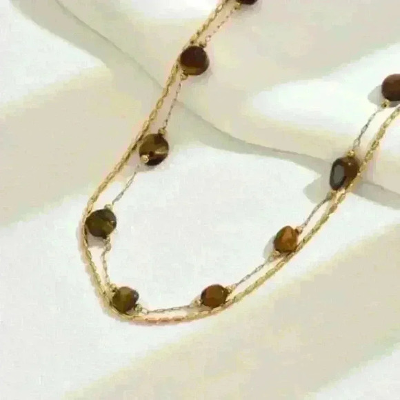 Double-Layered Beaded Necklace - Picture 2 of 3